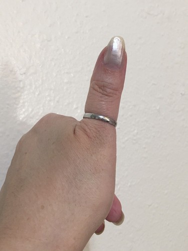Vintage Real Stainless Steel Band Engagement Wedding Ring Men Women Size 8.75 - Picture 5 of 15