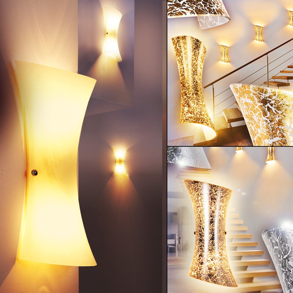 Dopwii LED Wandleuchte Innen 24W Wandlampe Dimmbar Mit