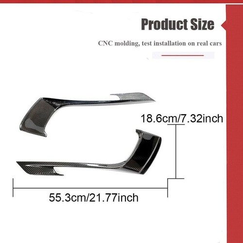 REAL CARBON Front Fog Air Vent Fins Cover For Porsche 718 Boxster Cayman 2016-19 - Bild 10 von 13