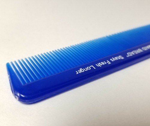 Evangeline Maid Bread vtg blue unbreakable comb USA Louisiana Lafayette - Picture 4 of 5