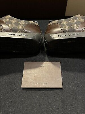 LOUIS VUITTON MONOGRAM CHECKERED SHOES SNEAKERS 8.5 FITS SIZE 9.5