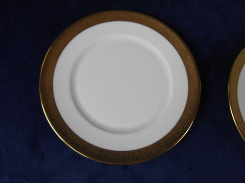 Haviland Du Barry Gold Encrusted Set Plates 5 Bread 1 Salad - Picture 2 of 5