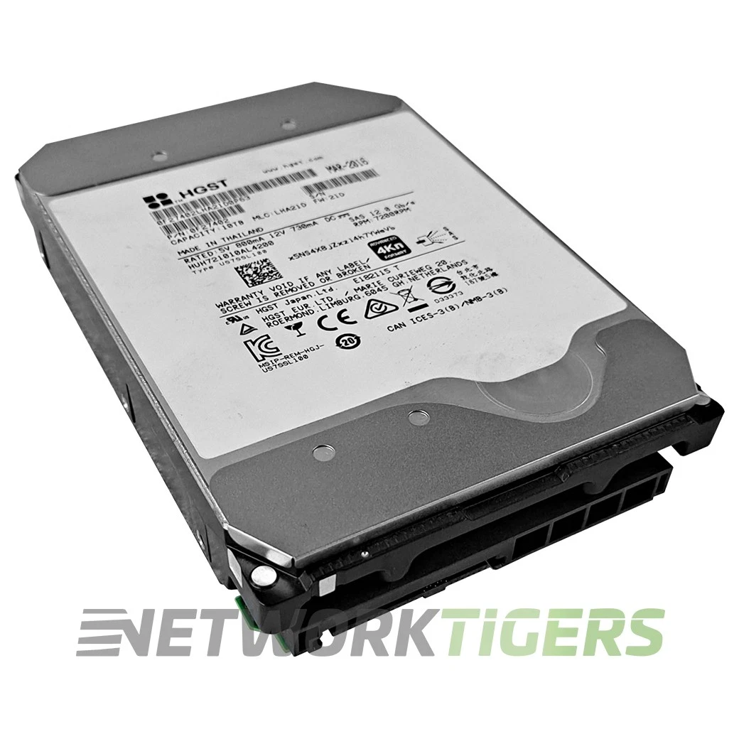 HGST SAS Internal Hard Disk Drives 10 TB Storage Capacity for sale