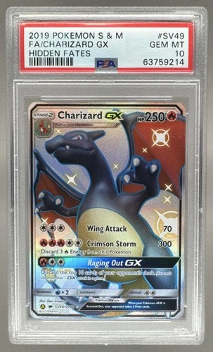 63759214 Charizard GX 2019 Pokemon Sun Moon Hidden Fates #SV49 PSA 10