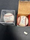 Lot (2) Signed Baseball Robin Roberts + Johnny Mize