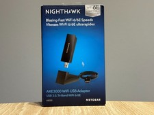 Netgear Nighthawk A8000 AXE3000 Tri-Band Wi-Fi 6E USB 3.0 Adapter- 6GHz Band..