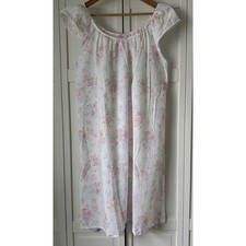 Carriage Court Sleeveless Night Gown Women's L Floral Granny Cottage Core