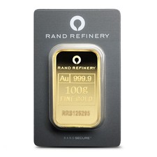 100 Gram Rand Refinery Gold Bar (New w/ Assay) 3826.26 per troy oz