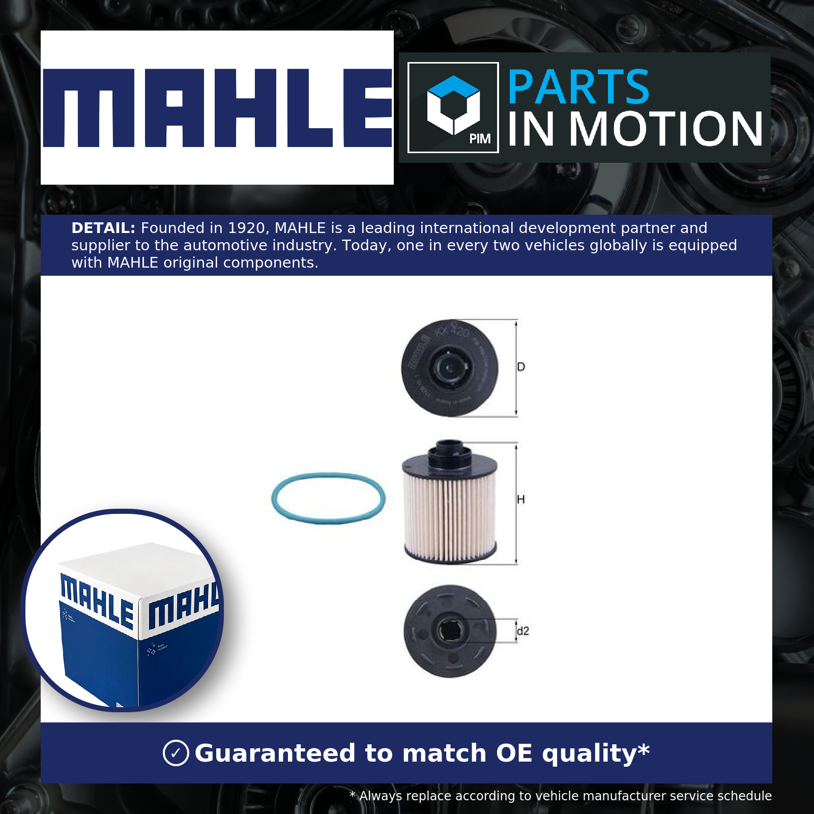 Fuel Filter fits PEUGEOT 3008 0U 1.6D 2.0D 2009 on Mahle 1643624980 1690642080 - Image 11
