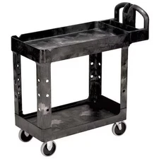 Rubbermaid Commercial Fg450088bla Utility Cart With Deep Lipped Plastic