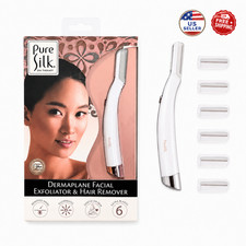 Facial Exfoliator Hair Removal Tool Pure Silk Dermaplane White