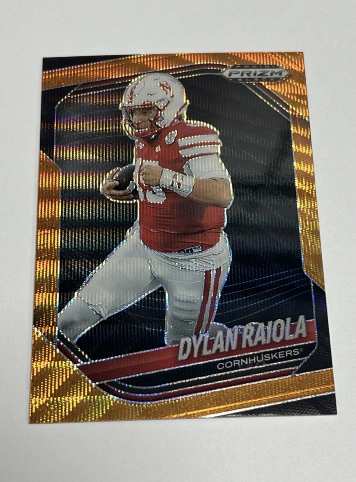 Dylan Raiola 2025 Panini Prizm Black FOTL Orange Wave /60 #164 NIL KG