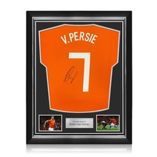 Robin Van Persie Signed Original Holland 2008-10 Football Shirt. Superior Frame