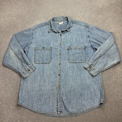 Levis Jeanshemd Erwachsene X Large blau Western Rodeo Cowboy 90s Red Tab Wash...