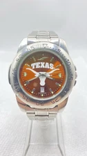 Suntime Texas Logo Silver Tone Date Indicate Quartz  New Battery Works Great
