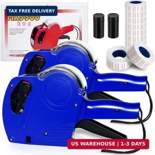 Price Gun 8 Digits Tag Gun with 5000 Labels and 4 Ink 2 Pcs