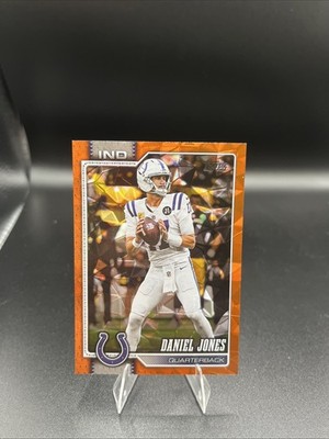 2026 Topps Flagship Daniel Jones Orange Diamanté Foil /25 Indianapolis Colts