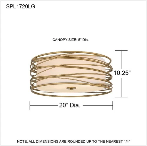 Quoizel - SPL1720LG - Spiral Semi-Flush Mount - Picture 7 of 7