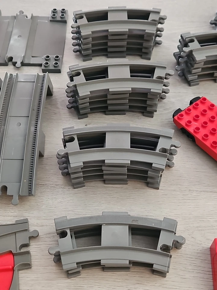 Lego Duplo Train Lot - Tracks Motorized Train Ramps Track Switcher Bridge 47 Pcs - Image 3 of 4