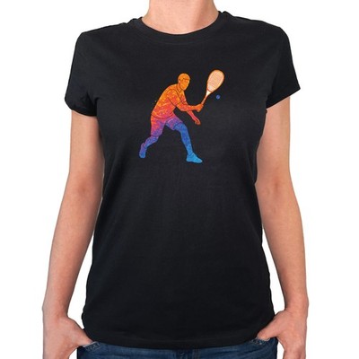 Damen T-Shirt Squash bunte Silhouette Geschenkidee Squash Geschenk Präsent Mitbr