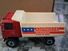 Vintage Hot Wheels 1973 American Tipper Dump Truck Red Diecast