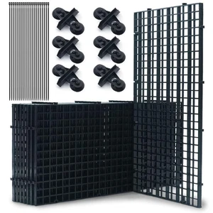 Aquarium Fish Tank Dividers Set, 8 Pcs 15X30 cm Aquarium Grid Plastic with 6 ...
