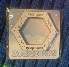 Zodiac Pals Horoscope Star Sign Star Chart Frame Astral Key Glitter Enamel Pin