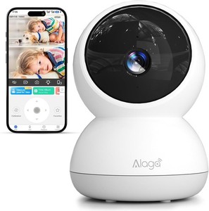Alaga P50S Caméra Wi-Fi de sécurité à domicile Pan-Tilt 5MP
