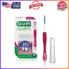 GUM Proxabrush Go-Betweens - Moderate - Interdental Brushes - Soft, 10 Count
