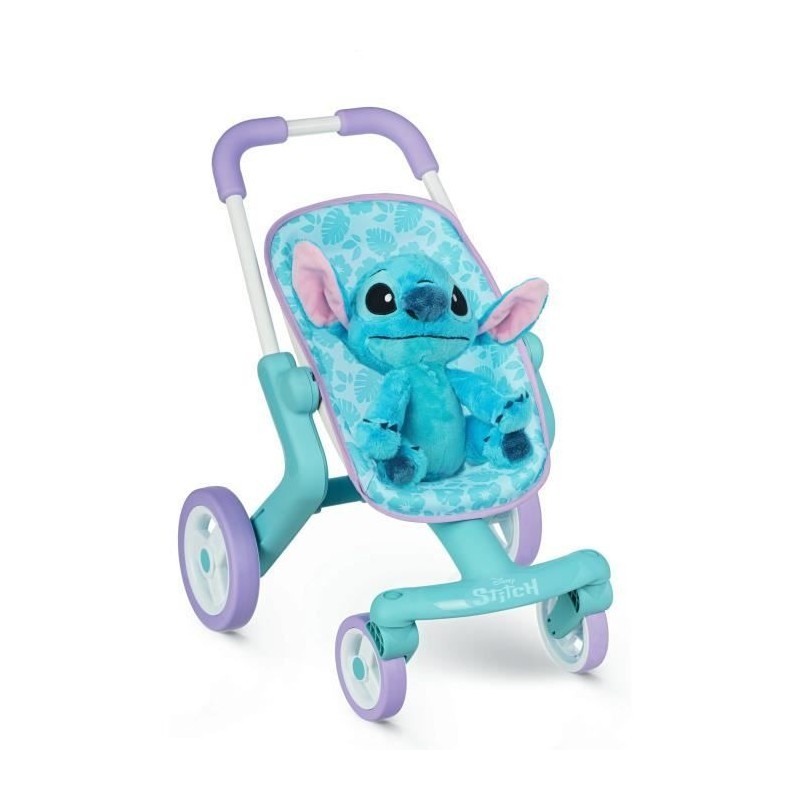 Poussette Smoby Stitch avec peluche pour enfant dès 18 mois