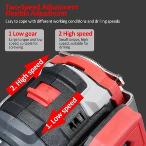 (UK Plug & 2 Battery)Hammer Drill 16.8V Brushless Power Drill Tool Set CEL