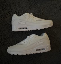 Nike Air Max 90 Herren Sneaker Weiß Low Top Schnürung Gepolstert EU 43