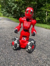WowWee Tribot Talking Interactive Red Rolling Robot 15" With Remote WORKING
