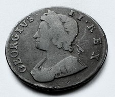 1732 half penny - George II British Copper Coin*C-640