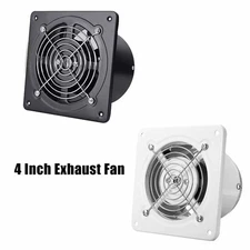 4 in Exhaust Fan Wall Mounted Vent Ventilation Blower for Ceiling Bathroom Attic