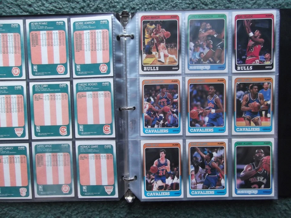 1988-89 FLEER BASKETBALL NEAR COMPLETE SET LOT(122/132)w/STICKERS(9/11)w/STARS - Image 3 of 4