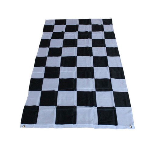 Classic Black and White Checkered Flag 3x5FT Suitable for Flagpoles or Walls - Picture 4 of 8