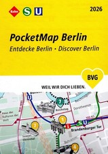 Berlin ÖPNV Liniennetze 2026 BVG Fahrplan S-+U-Bahn Rückseite: Innenstadtplan