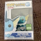 Funko Vaporeon Diamond Pop Pokémon 2021 Spring Convention  #627 W/ Protector