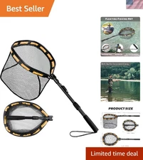 Aluminum Rubber Coated Fishing Net - Easy to Use for Steelhead, Catfish, & More