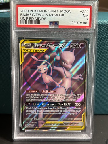 Mewtwo & Mew-GX graded PSA 7 for sale on eBay