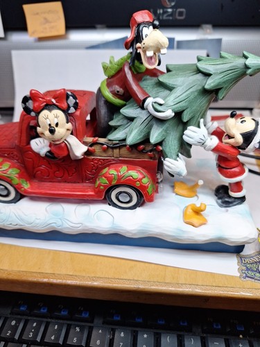 Jim Shore Disney Traditions Mickey Mouse & Friends Christmas Truck Needs Repair - Picture 1 of 18