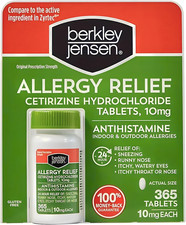 Berkley Jensen 24 Hour Allergy Relief 365-Count , 10 Mg Cetirizine Hydrochlorid