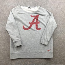 Alabama Crimson Tide Sweatshirt Womens Medium Gray NCAA Football Nike Crewneck
