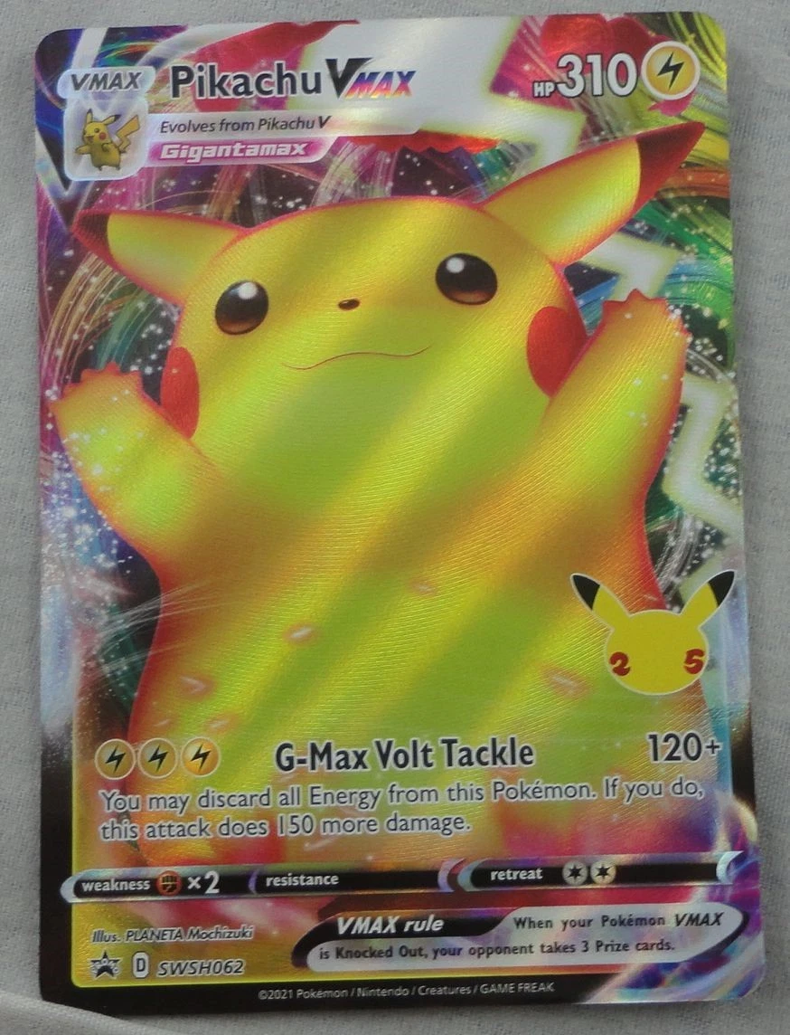 話題の行列 TCG Pokémon VMAX Pikachu HP 200 ホロカード VMAX