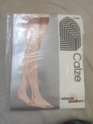 VINTAGE ROBERTA DI MILANO STRÜMPFE FARBE CREME GR. 2