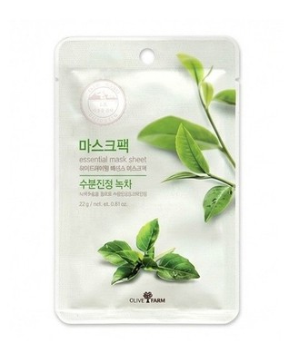 [Olive Farm] Essential Mask Sheet - Green Tea - 10 Sheet