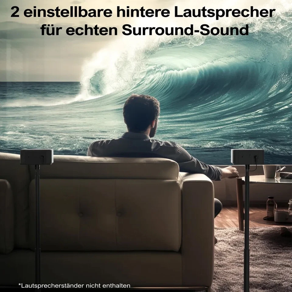 ULTIMEA Poseidon D50 - 5.1 Surround Soundbar, Virtueller Surround Sound System - Bild 3 von 4