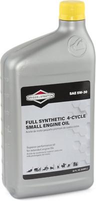 Briggs & Stratton 5W-30 Synthetic Small Engine Oil   32 oz, 4-Cycle, Air-Cooled!