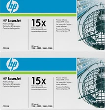 2 HP LaserJet 15X Toner C7115X OEM 1200 1220 3300 3380 Factory Sealed Cartridges